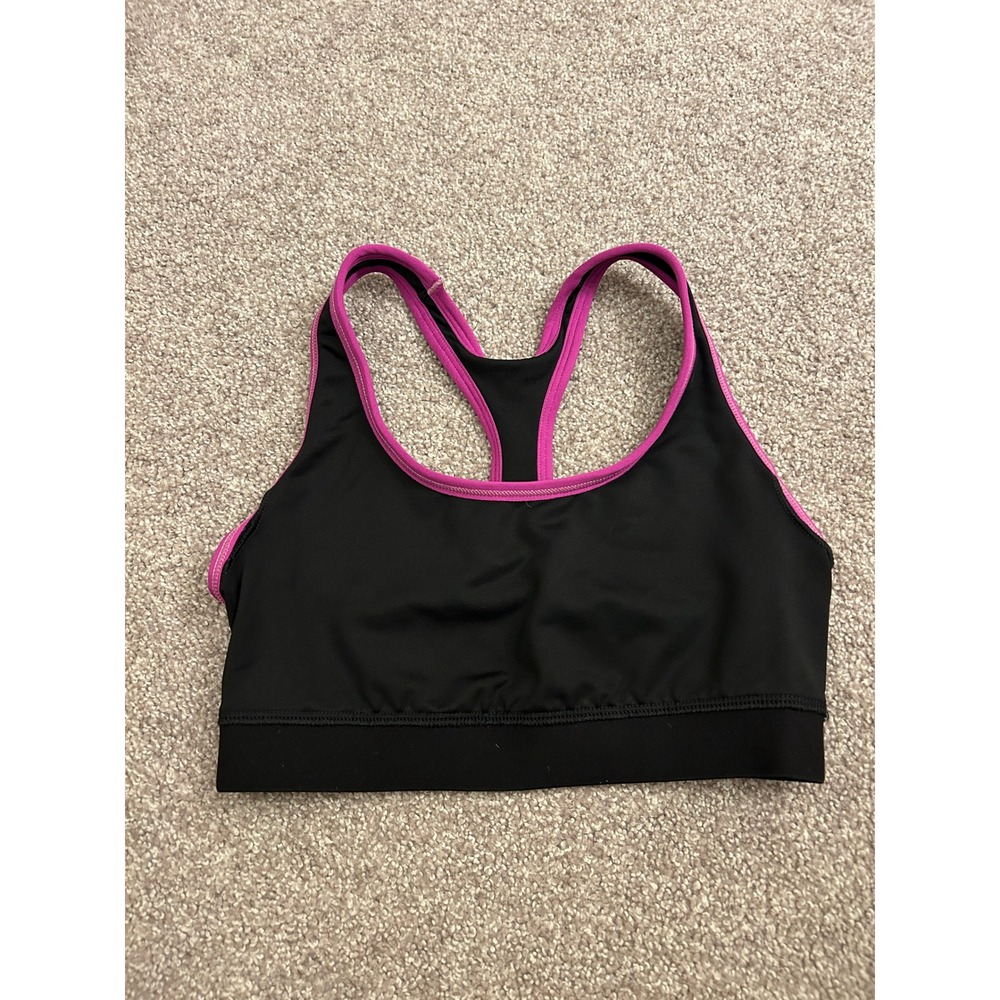 Champion Sports Bra Women M Black Pink Excellent Racerback Activewear